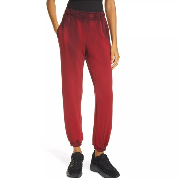 Cotton Citizen Women's The Brooklyn Red Washed Cotton Sweatpants